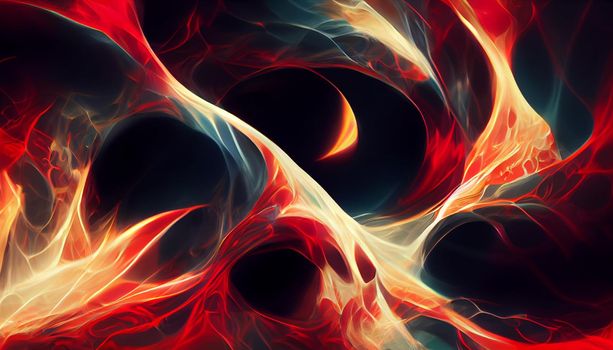 Halloween horror digital art abstract thief of red fire background. Digital illustration