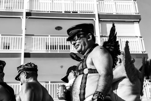 Benidorm, Alicante, Spain- September 10, 2022: People dancing and having fun at the Gay Pride Parade in Benidorm in September