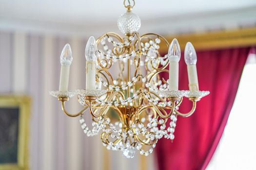 Image of Chandelier, luxury retro style with colorful background