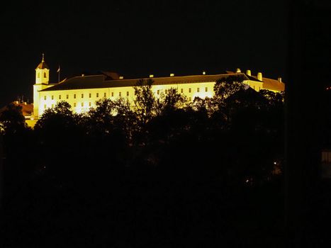 Spilberk castle on the hilltop in Brno, Czech Republic