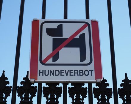 german hundeverbot translation no dogs allowed sign