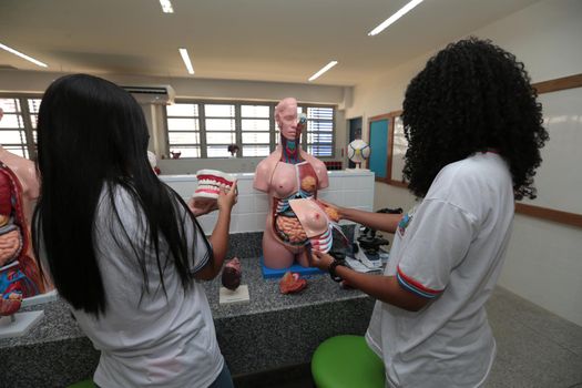 santana, bahia, brazil - september 13, 2022: laboratory of a full-time state public school in the city of Santana.