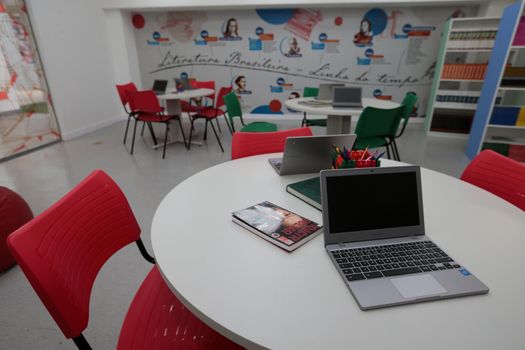 santana, bahia, brazil - september 13, 2022: library of a full-time state public school in the city of Santana.