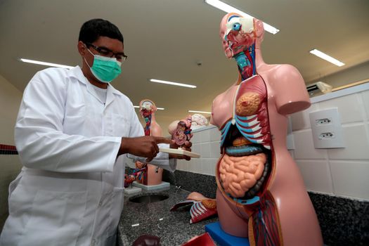 santana, bahia, brazil - september 13, 2022: laboratory of a full-time state public school in the city of Santana.