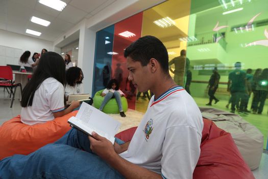 santana, bahia, brazil - september 13, 2022: library of a full-time state public school in the city of Santana.