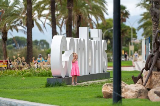 Cambrils, Spain : 2022 September 10 : Panorama at the end of summer in the tourist city of Cambrils in Catalonia in the summer of 2022.