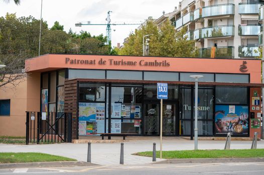 Cambrils, Spain : 2022 September 10 : Panorama at the end of summer in the tourist city of Cambrils in Catalonia in the summer of 2022.