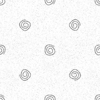 Hand Drawn Snowflakes Christmas Seamless Pattern. Subtle Flying Snow Flakes on chalk snowflakes Background. Amazing chalk handdrawn snow overlay. Wondrous holiday season decoration.