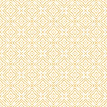 Arabesque hand drawn pattern. Yellow symmetrical kaleidoscope background. Oriental arabesque hand drawn design. Textile ready shapely print, swimwear fabric, wallpaper, wrapping.
