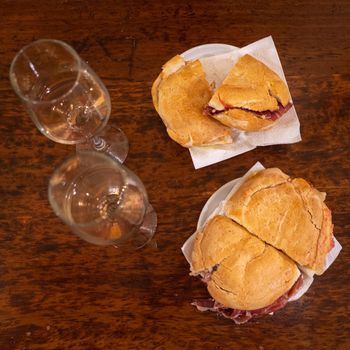 Serrano ham sandwich at Bar Costa in Ibiza