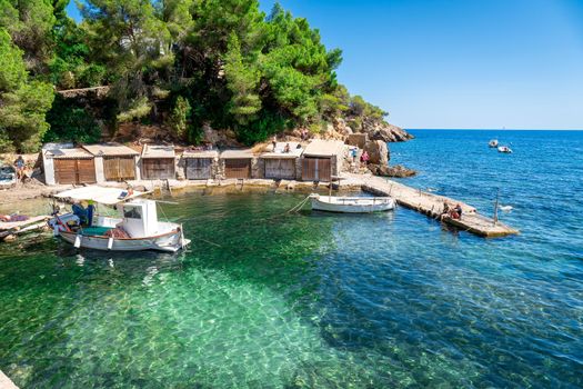 View of the Ibizan Cala Mastella