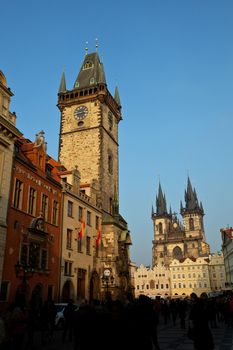 The Old Town Square in the center of Prague City