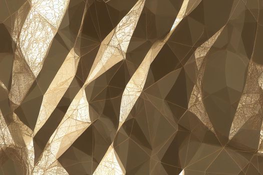 3D render of undulating fabric creamy colors with complex texture. Silk fabric beige organza macro texture abstract background.