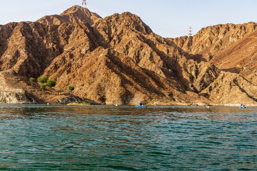 Mountains surrounding Al Al Rafisah Dam in Sharjah Emirate