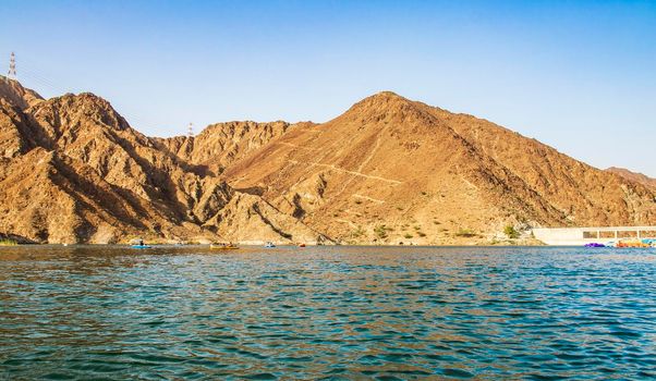 Mountains surrounding Al Al Rafisah Dam in Sharjah Emirate