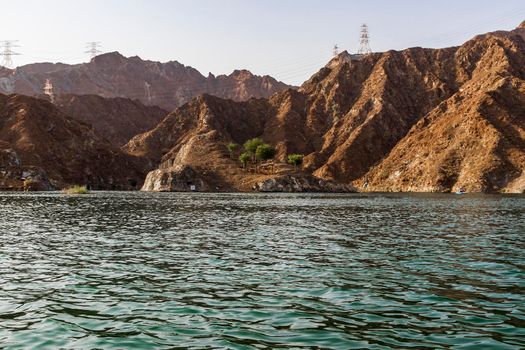 Mountains surrounding Al Al Rafisah Dam in Sharjah Emirate