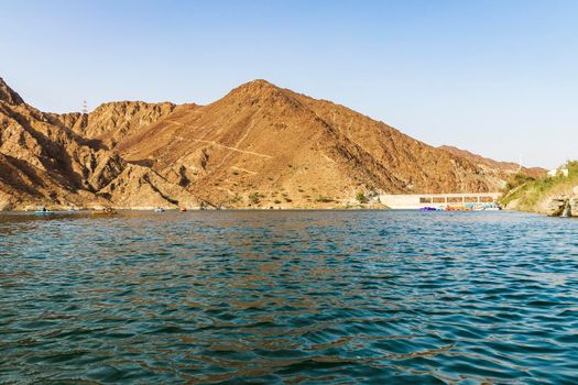 Mountains surrounding Al Al Rafisah Dam in Sharjah Emirate