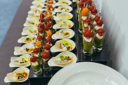 Cold snacks at a conference event