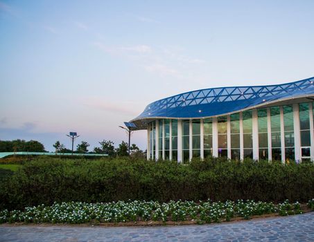 Glasshouse in Quranic park in Dubai. UAE