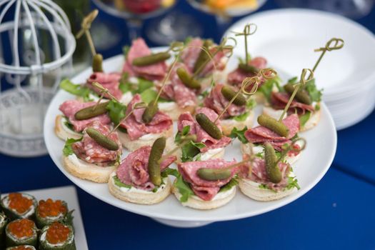 Snacks on the table at a festive event or dinner