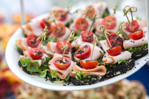 Snacks on the table at a festive event or dinner