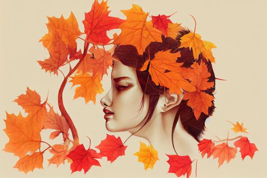 Fall t-shirt design raster file painting, illustration, drawing v1