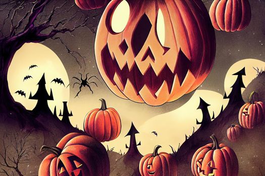 Garland Designs and Illustrations for Halloween ,toon style, anime style v2