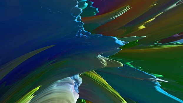 Abstract colorful neon fantasy background. 3D illustration, 3D rendering