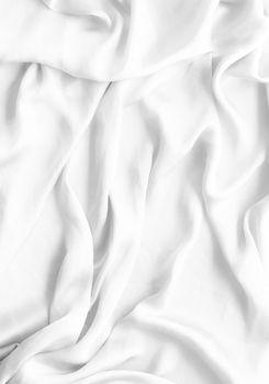 Fashion brand, elegant fabric and girly glamour concept - Luxury white soft silk flatlay background texture, holiday beauty abstract backdrop