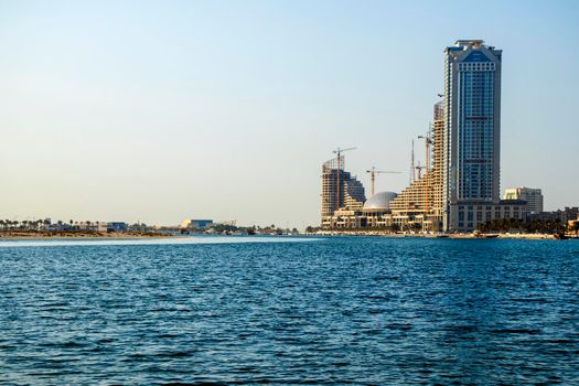 Waterfront in Al Khan area of Sharjah Emirate. UAE. Outdoors.