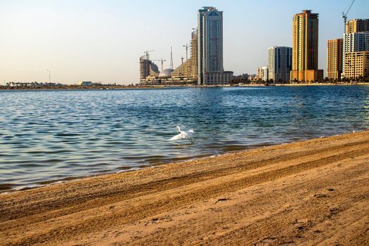 Waterfront in Al Khan area of Sharjah Emirate. UAE. Outdoors.