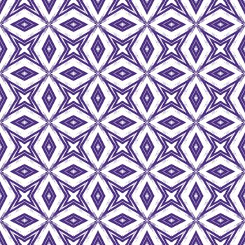 Ethnic hand painted pattern. Purple symmetrical kaleidoscope background. Summer dress ethnic hand painted tile. Textile ready alive print, swimwear fabric, wallpaper, wrapping.
