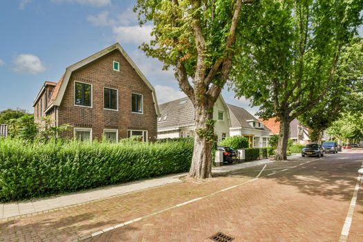 View of street near building with beauty of vegetation outside