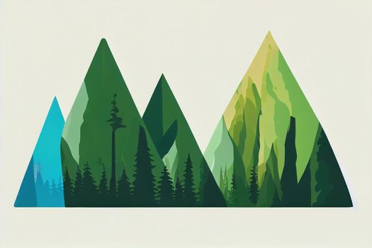Forest Tree logo, Tree and mountain design elements original, that were created to highlight the growth, travel, spirit, mountain and lifestyle