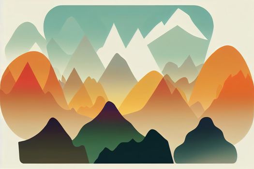 Set of abstract nature or outdoor mountain silhouette, Mountains and travel icons for tourism organizations or outdoor events and mountains leisure, illustration EPS,8 EPS,10 anime style