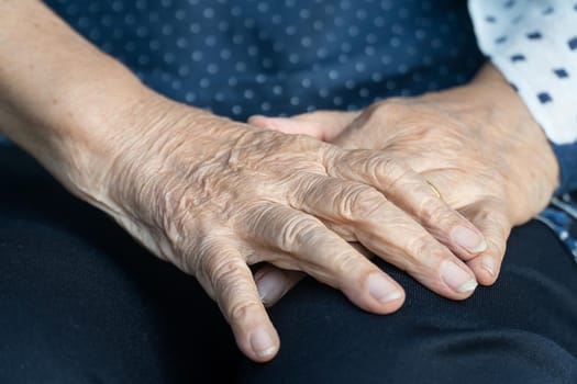 Elderly woman hand