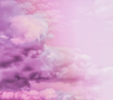 Magical dream, nature backdrop and spiritual holiday concept - Dreamy surreal sky as abstract art, fantasy pastel colours background for modern design