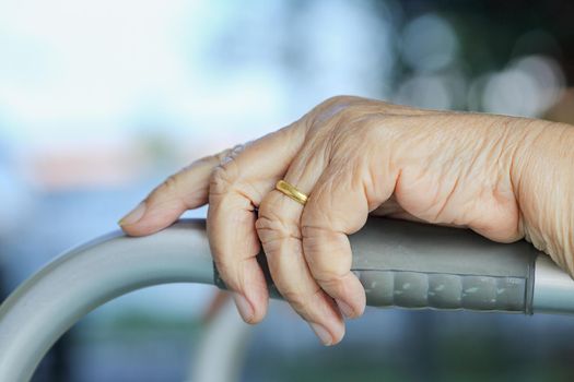 Elderly woman hand
