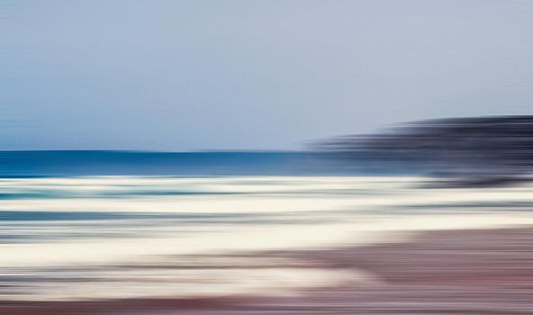 Coastal art print, holiday destination and luxury travel concept - Abstract sea background, long exposure view of dreamy ocean coast in summer