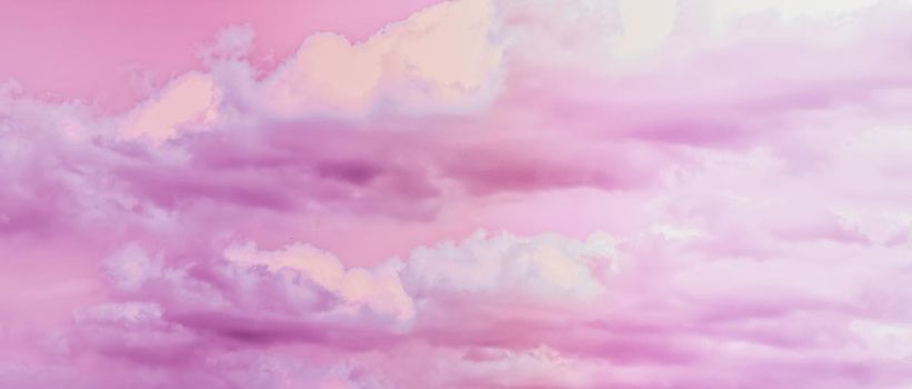 Magical dream, nature backdrop and spiritual holiday concept - Dreamy surreal sky as abstract art, fantasy pastel colours background for modern design