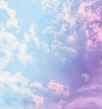 Magical dream, nature backdrop and spiritual holiday concept - Dreamy surreal sky as abstract art, fantasy pastel colours background for modern design