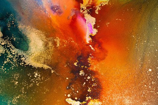 Marble ink abstract art from exquisite original painting for abstract background . Painting was painted on high quality paper texture to create smooth marble background pattern of ombre alcohol ink .