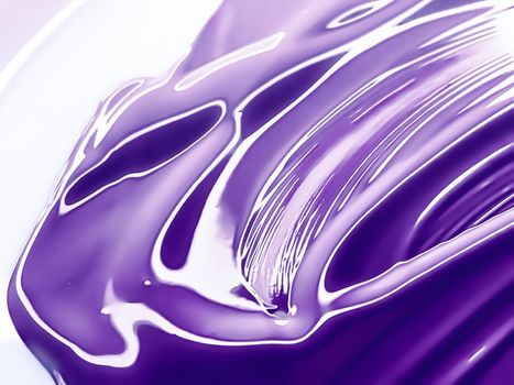 Glossy purple cosmetic texture as beauty make-up product background, cosmetics and luxury makeup brand design concept