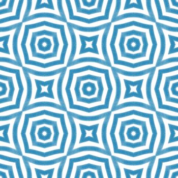 Arabesque hand drawn pattern. Blue symmetrical kaleidoscope background. Oriental arabesque hand drawn design. Textile ready superb print, swimwear fabric, wallpaper, wrapping.