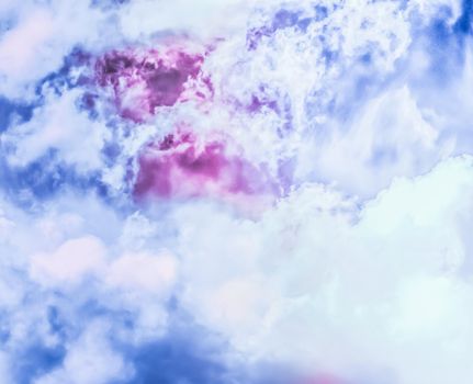 Magical dream, nature backdrop and spiritual holiday concept - Dreamy surreal sky as abstract art, fantasy pastel colours background for modern design