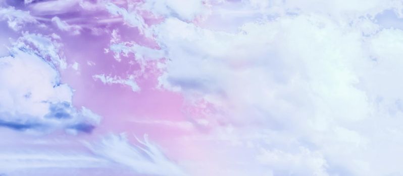 Magical dream, nature backdrop and spiritual holiday concept - Dreamy surreal sky as abstract art, fantasy pastel colours background for modern design