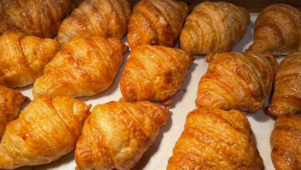 Fresh Baked Croissants. Warm Fresh Buttery Croissants and Rolls. French and American Croissants and Baked Pastries are enjoyed world wide good with jam