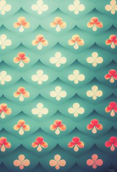 Lucky charm background of 3D render, suitable for a mobile screen, phone desktop, landing page, UI UX, and wallpaper.