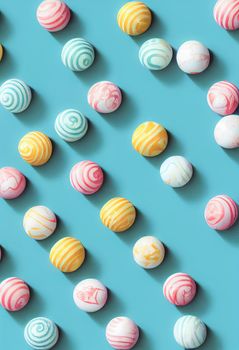 Lucky charm background of 3D render, suitable for a mobile screen, phone desktop, landing page, UI UX, and wallpaper.