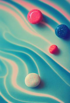 Lucky charm background of 3D render, suitable for a mobile screen, phone desktop, landing page, UI UX, and wallpaper.